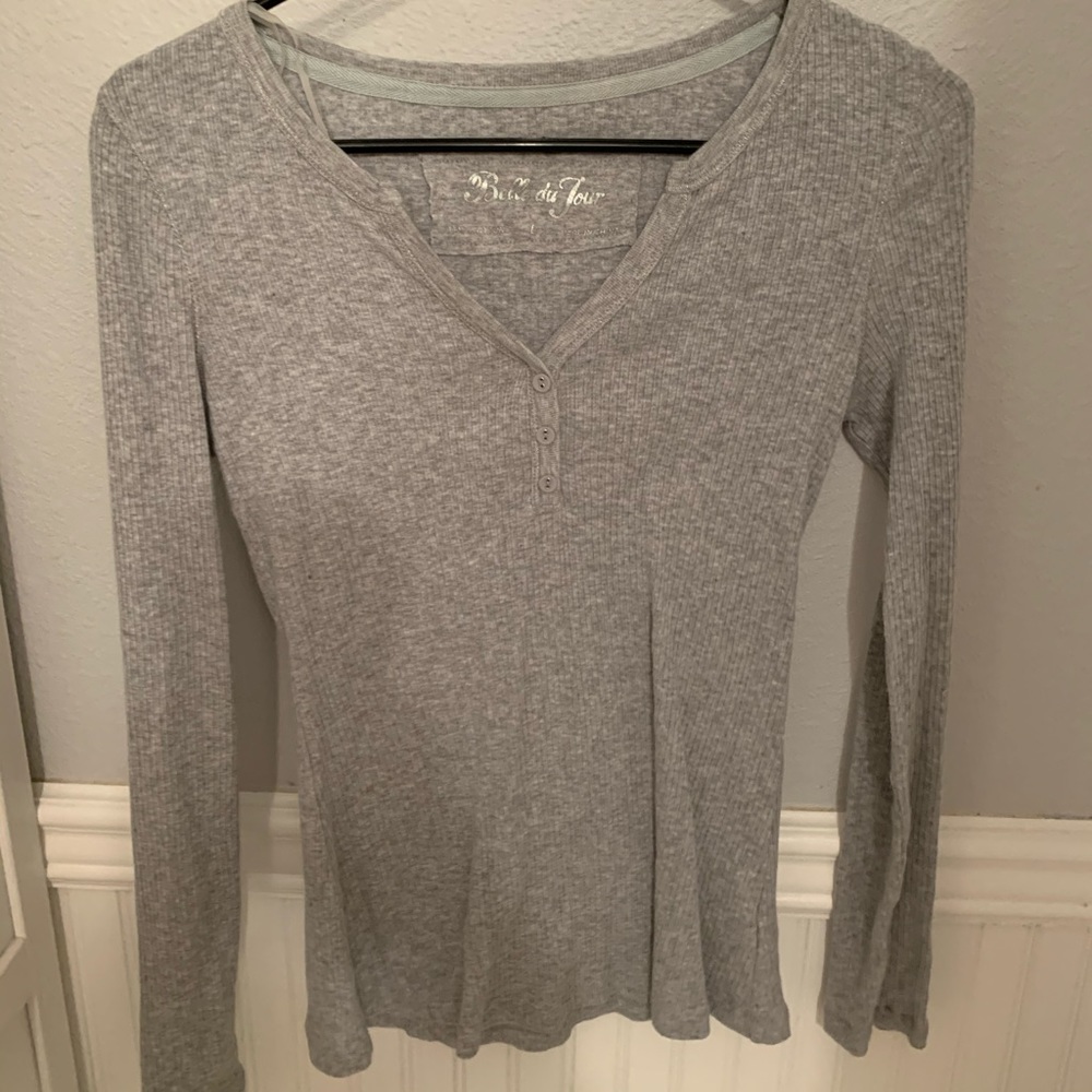 Long sleeve ribbed top